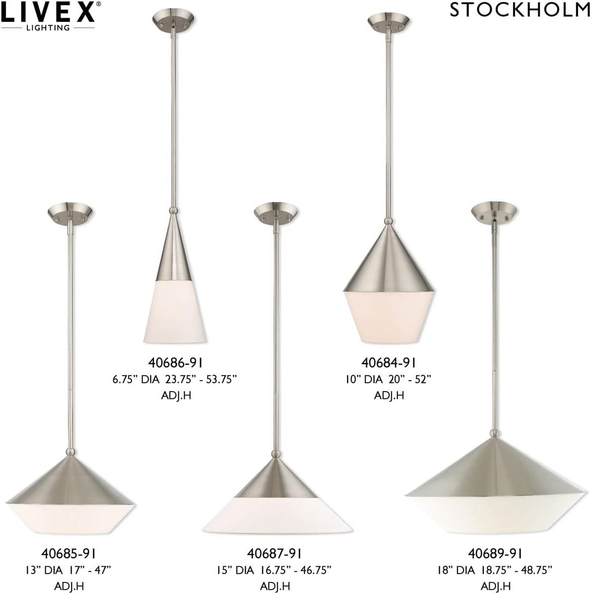 Livex Lighting Stockholm 1 - Light Pendant in  Brushed Nickel