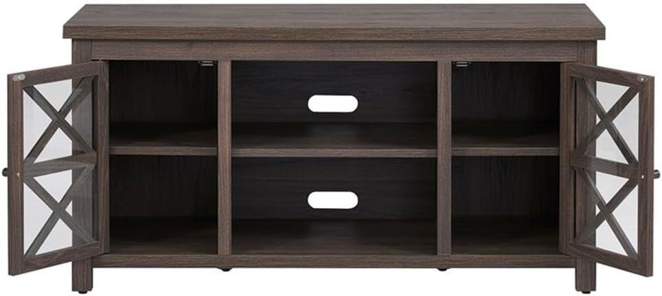 Evelyn&Zoe Colton Rectangular TV Stand for TV's up to 55", Alder Brown