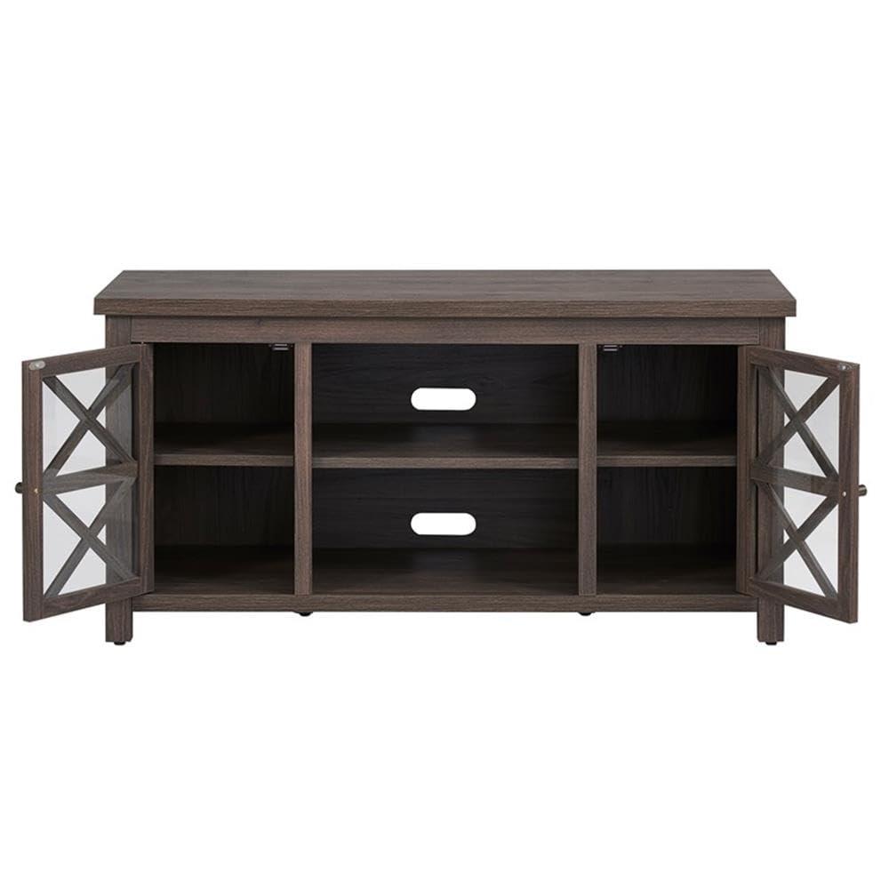 Evelyn&Zoe Colton Rectangular TV Stand for TV's up to 55", Alder Brown