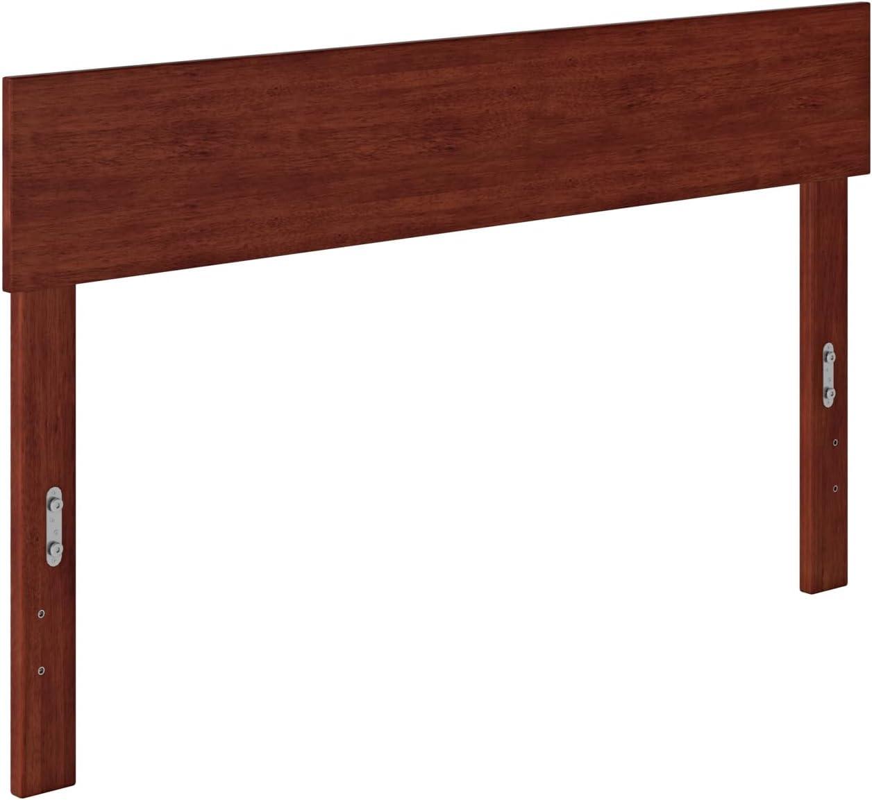 Full Boston Headboard Walnut - AFI: Satin Stained, Wood Frame Mounted, USB Charging Port, 32" Height