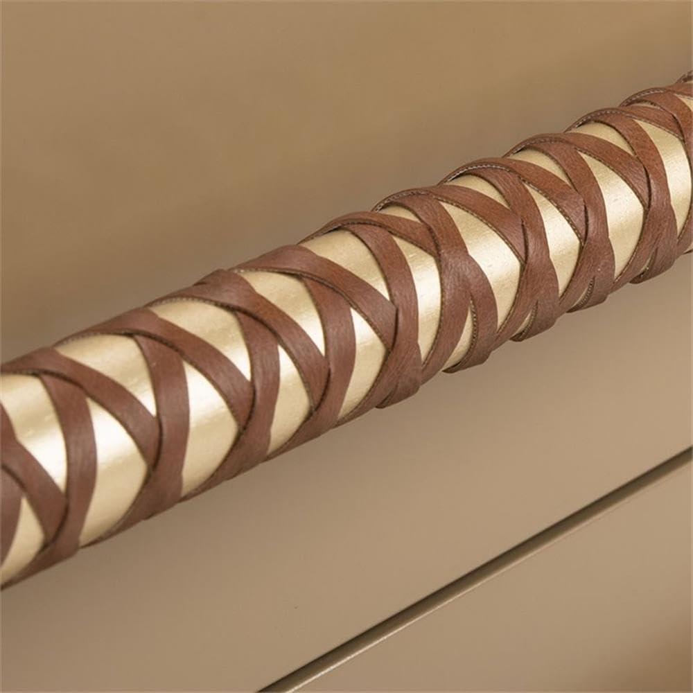 Raquel 3 Drawer Chest - Taupe/Gold/Brown Faux Leather - Safavieh.