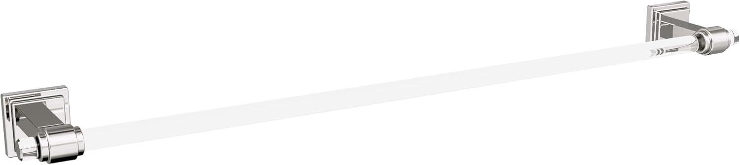 Amerock Glacio Clear/Polished Nickel 24 inch (610mm) Towel Bar