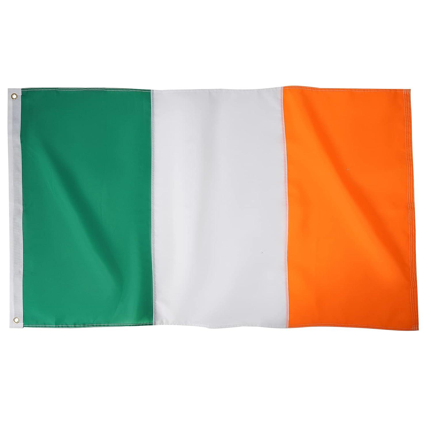 TOPFLAGS Ireland Irish Flag 12x18 Outdoor,Heavy Duty Sewn Stripes Irish Country Flags Vivid Color Fade-resistant for Outside