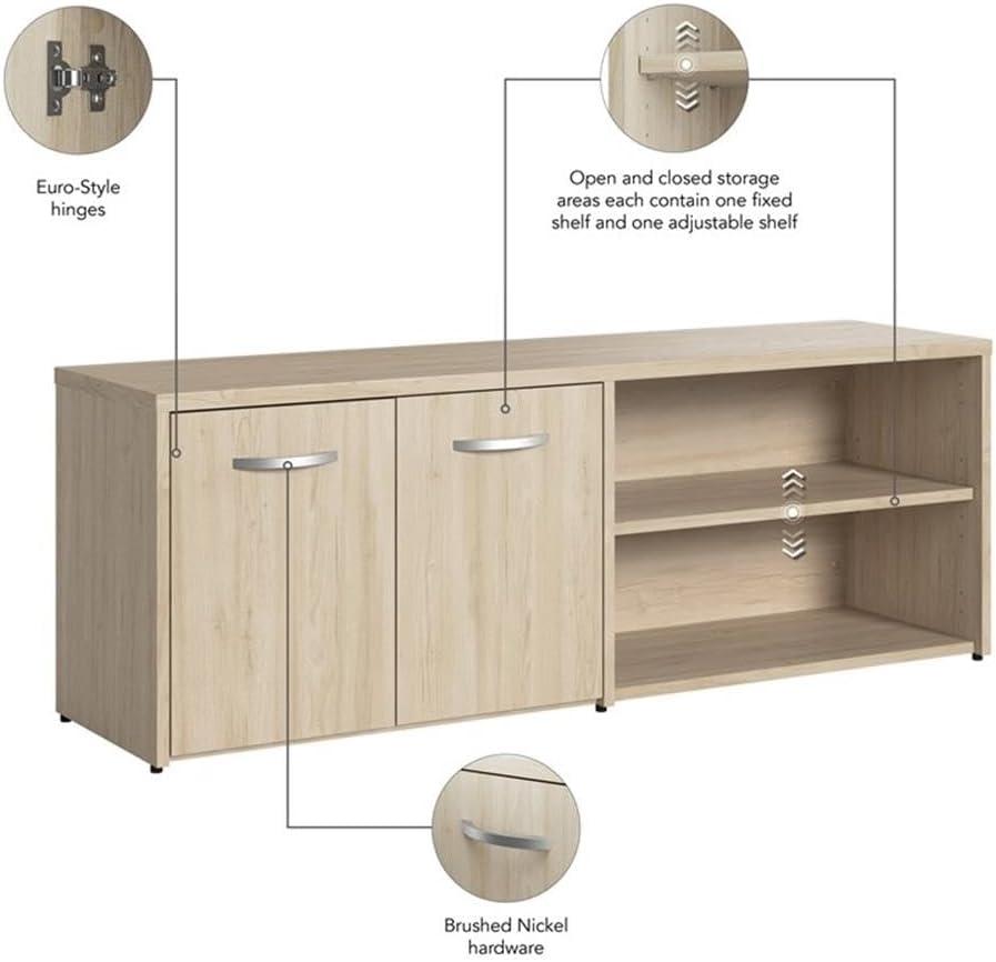 Bush Business Furniture Studio C Low Storage Cabinet with Doors and Shelves