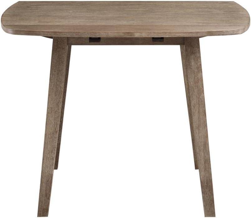 Boulder Extendable Dining Table Wire Brush Barnwood Brown - Boraam: Rubberwood, Drop Leaf, Seats 4