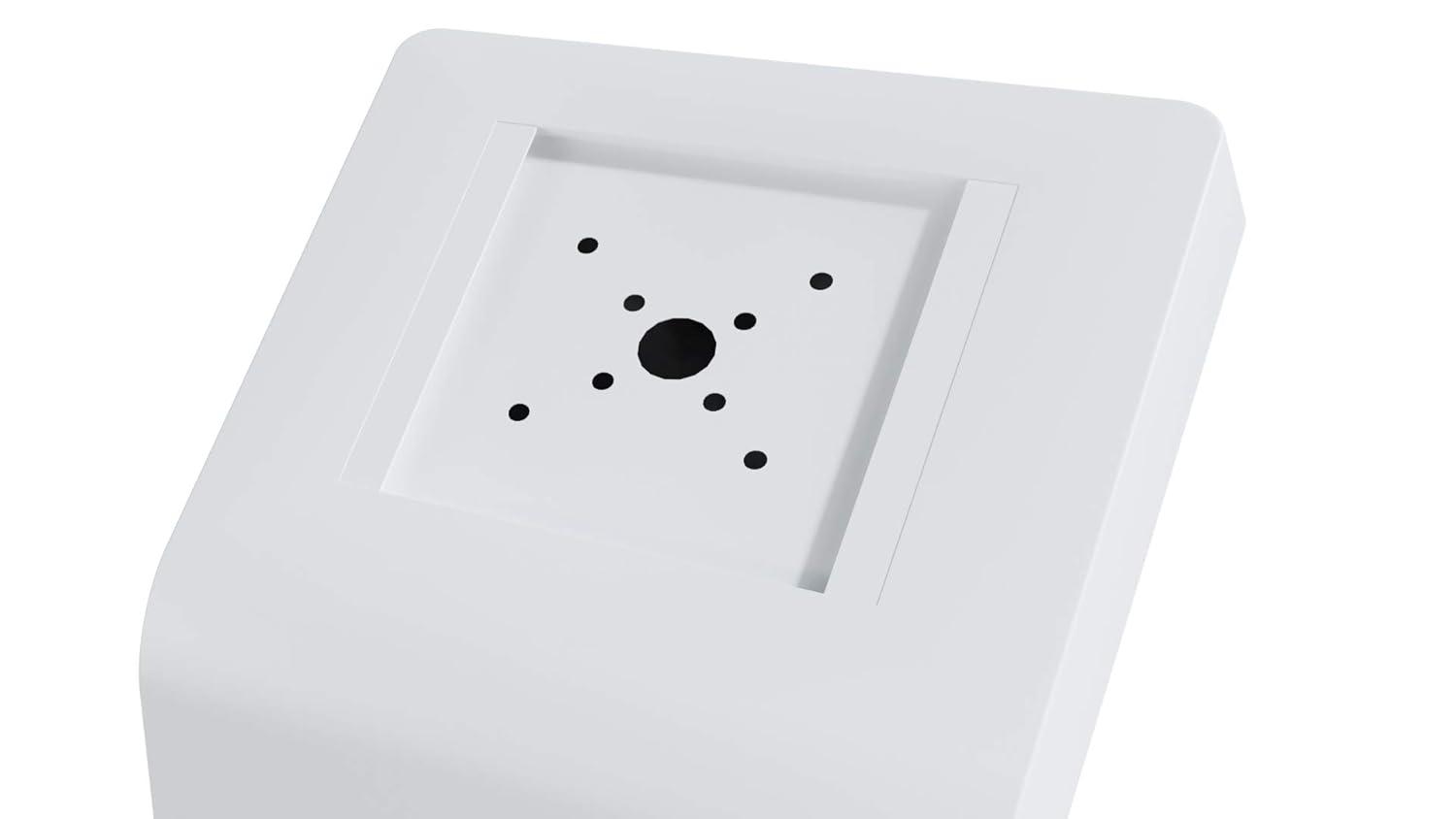 Tablet Kiosk Station – CTA Premium Heavy Duty Large Locking Floor Stand with Interior Cable Routing System for iPad 7th/ 8th/ 9th Gen 10.2” and Other 9-11” Tablets (PAD-KSDKW) – White