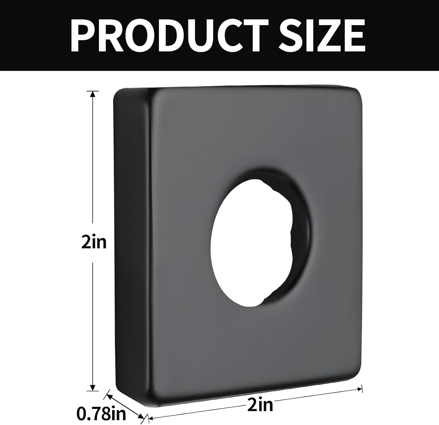 Delta Rp51034 Square Shower Arm Flange - Black