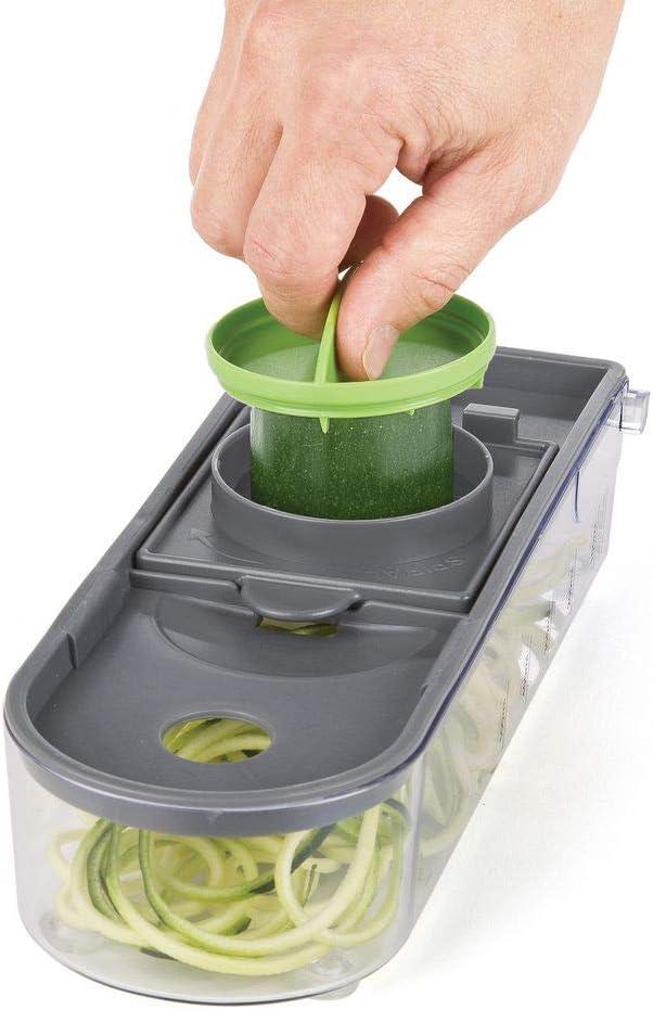 Prepworks Veggie Chopper Dicer and Spiralizer: Manual Food Chopper with Container, 3 Blades, Dishwasher-Safe