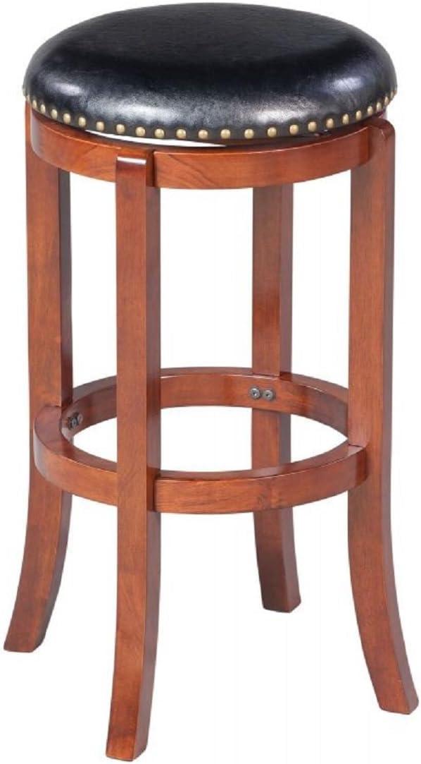 Boraam Cordova Bar Height Swivel Backless Bar Stool - Cherry