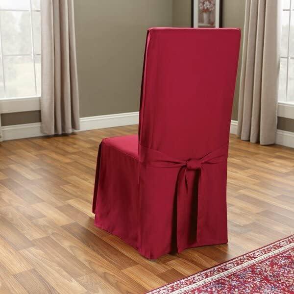 Cotton Box Cushion Dining Chair Slipcover