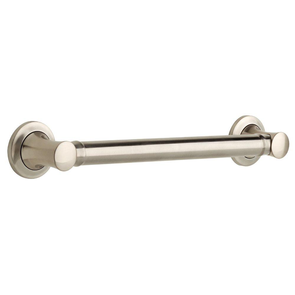 Carlisle 16 in. Decorative Grab Bar in SpotShield Satin Nickel
