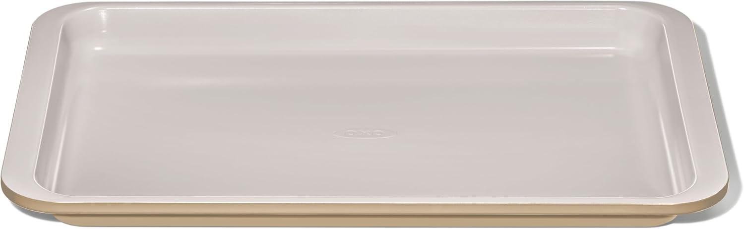 Non-Stick Ceramic Coated Metal Jelly Roll Pan in Biscuit