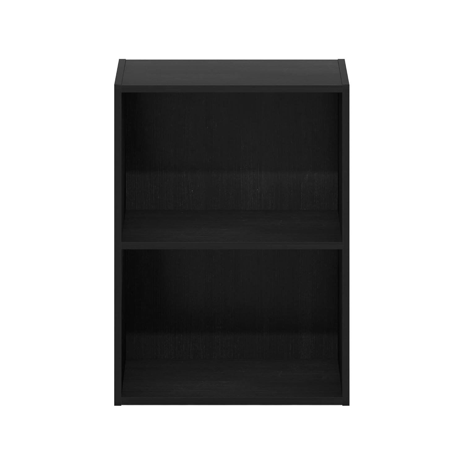 Furinno Luder 2-Tier Open Shelf Bookcase, Blackwood