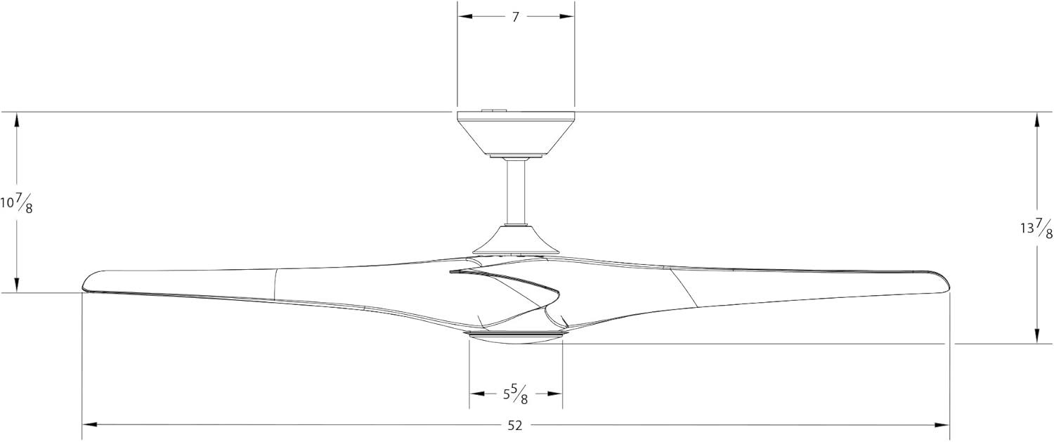 Zephyr 3 - Blade Outdoor/Indoor Smart Ceiling Fan with 2700K-3000K-4000K-5000K Selectable LED Light Kit and Remote Control Included