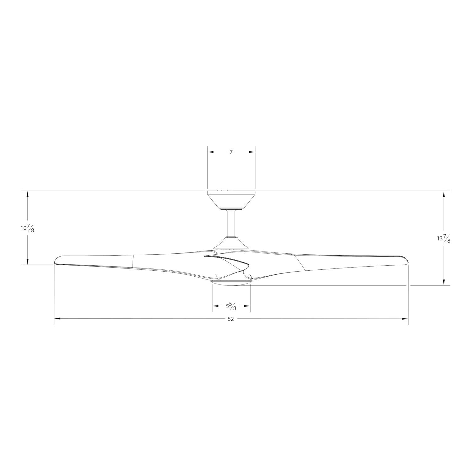 Modern Forms Zephyr 3 - Blade Outdoor/Indoor Smart Ceiling Fan with 2700K-3000K-4000K-5000K Selectable LED Light Kit and Remote Control Included