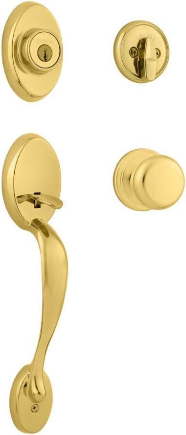 Handleset with Deadbolt and Door and Rosette