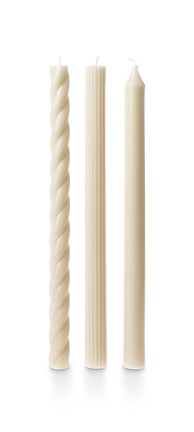 Beautifully Done Unscented Assorted Candle Tapers 3-Pack