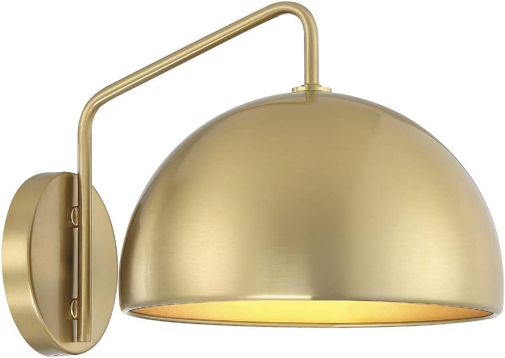 Trade Winds Hazel 1-Light Wall Sconce in Natural Brass