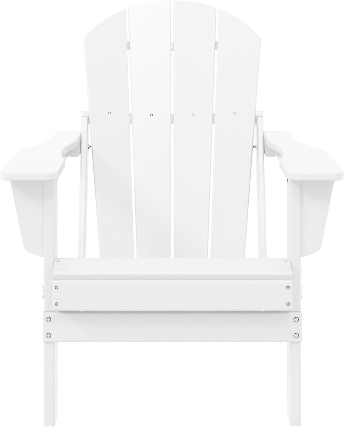 WestinTrends Malibu HDPE Outdoor Patio Folding Poly Adirondack Chair