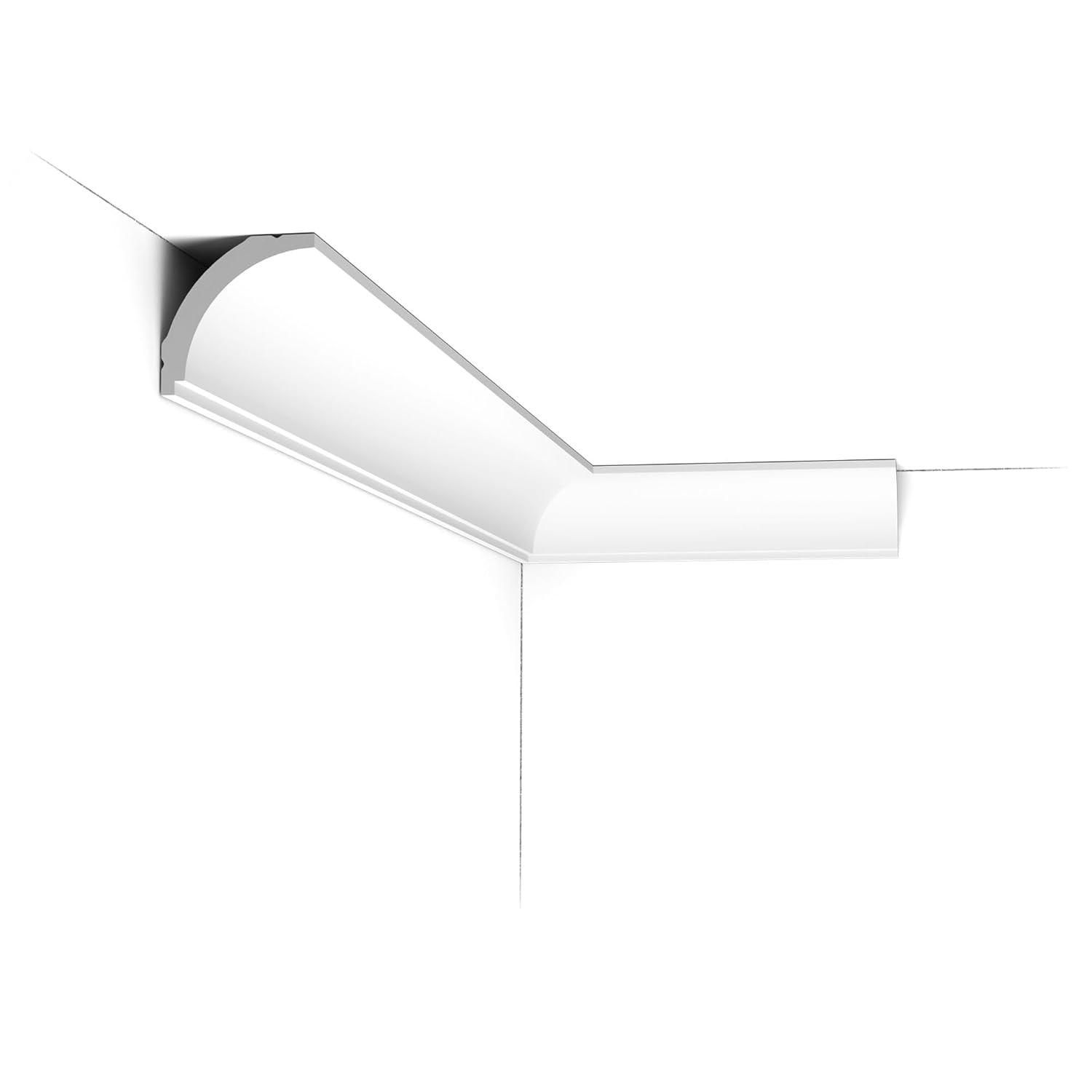 1-3/4 in x 1-3/4 in x 78-3/4 in Primed White Plain Polystyrene Crown Moulding (Set of 6)