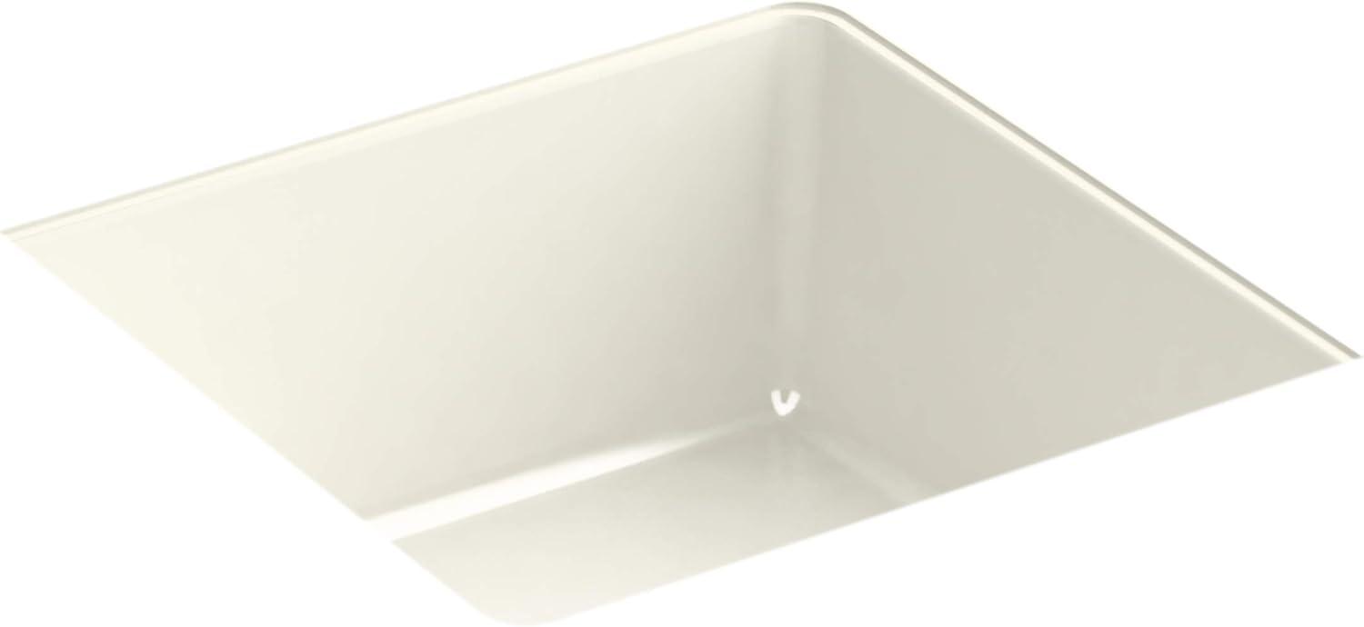 Verticyl Vitreous China Square Undermount Bathroom Sink with Overflow