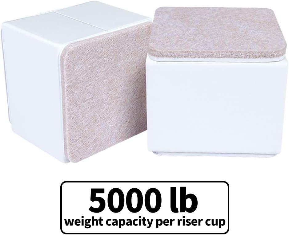 MAXAYA Bed And Furniture Risers, Heavy Square Chair So...