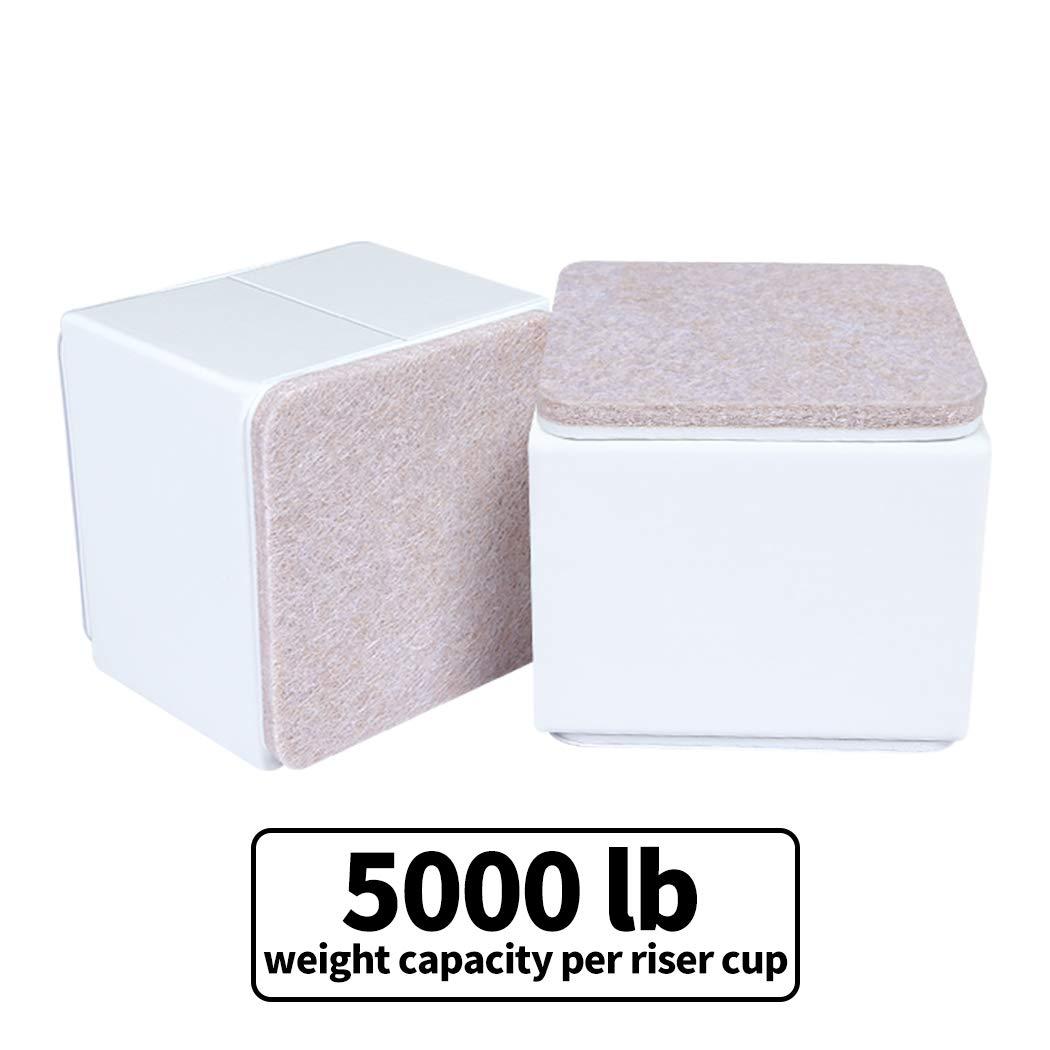 MAXAYA Bed And Furniture Risers, Heavy Square Chair So...