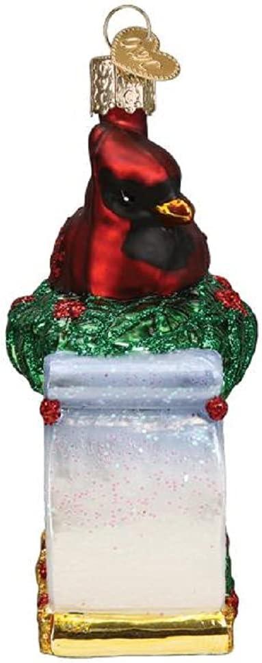 Old World Christmas 4.0 Inch Memorial Cardinal In Loving Memory Tree Ornaments