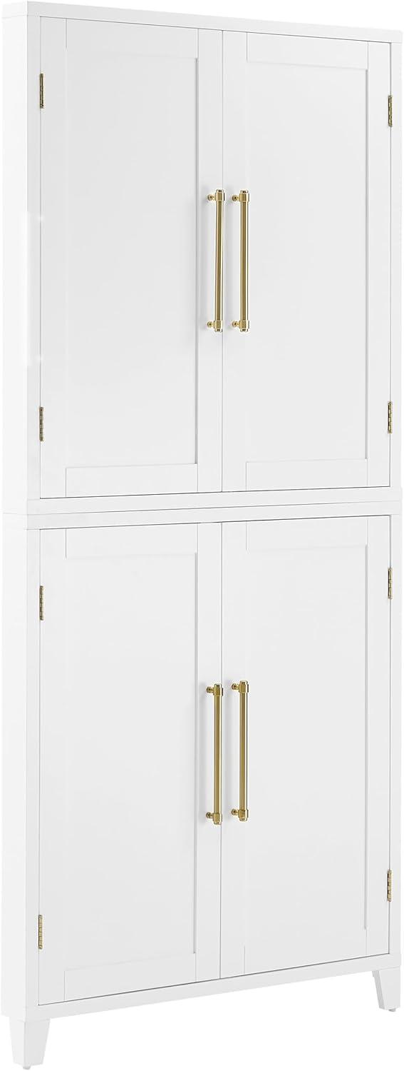 Crosley Furniture Roarke Corner Kitchen Storage Pantry Cabinet
