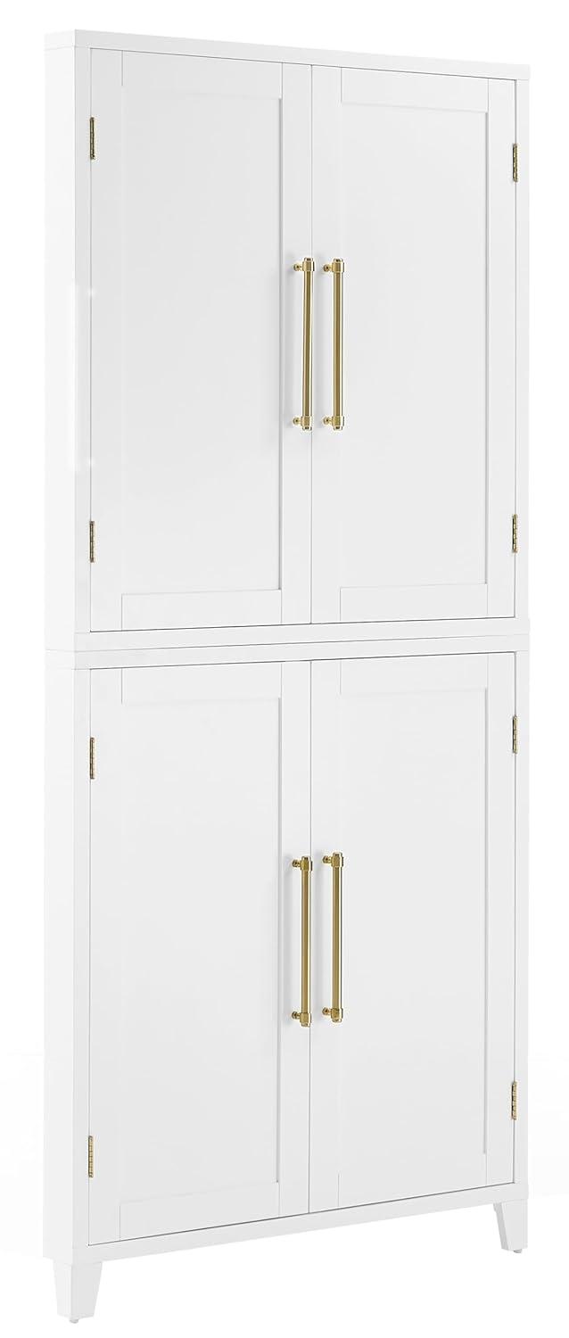 Crosley Furniture Roarke Corner Kitchen Storage Pantry Cabinet
