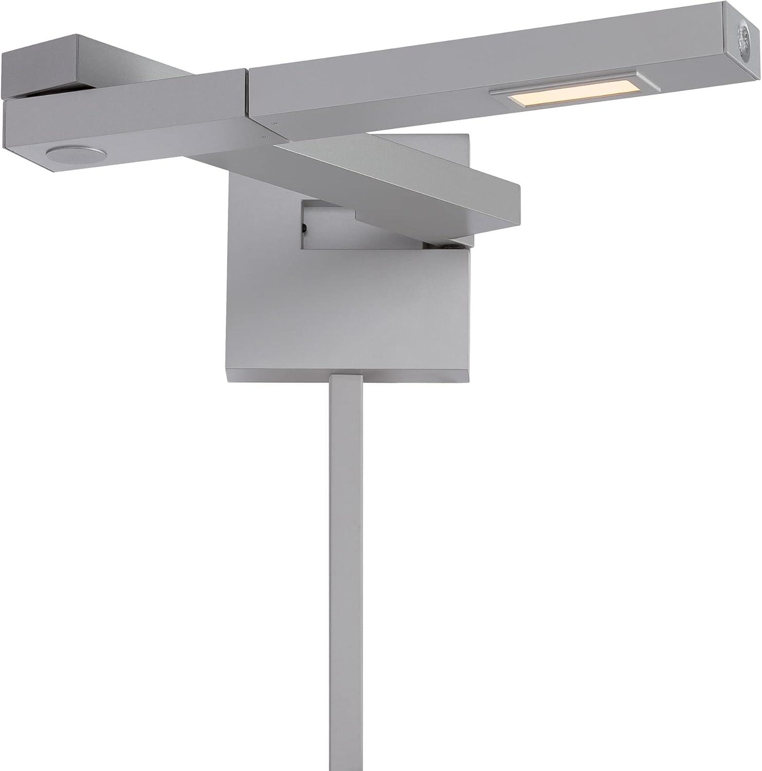 Flip LED Swing Arm Wall Light in Titanium with Dimmable Feature