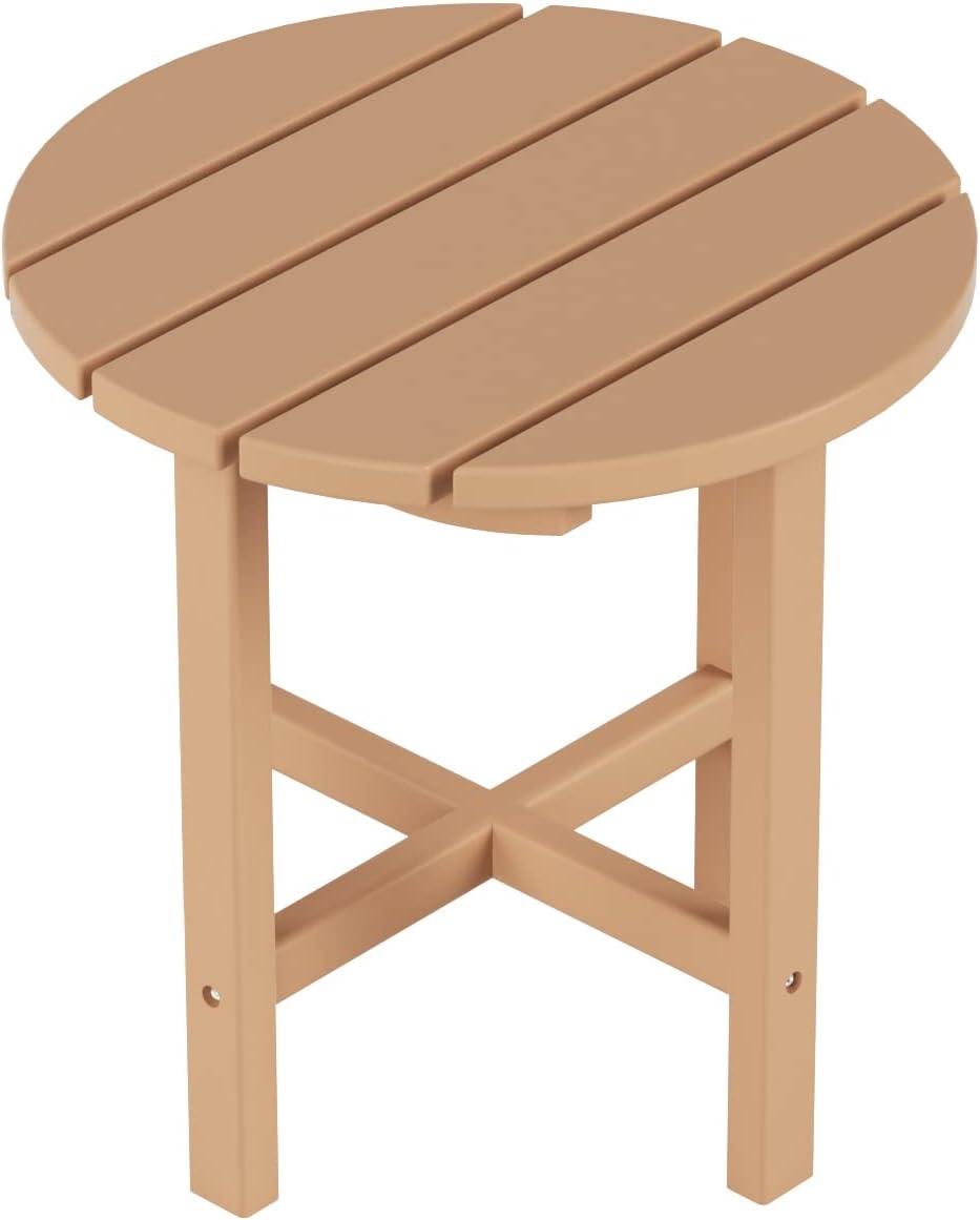 WestinTrends All-Weather Outdoor Patio Round Poly Adirondack Side Table