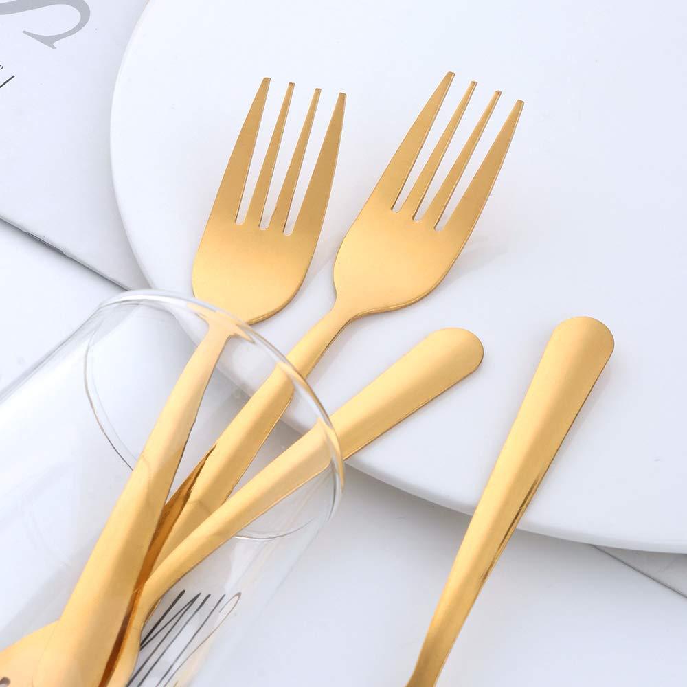 6.2-Inch Salad Forks Dessert Forks 12Pcs, BUY&USE Stainless Steel Cutlery Set