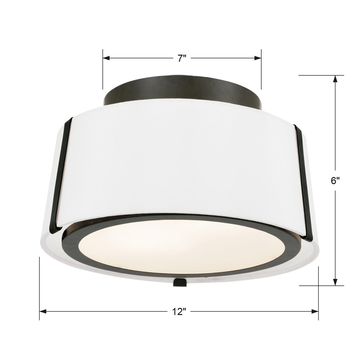 Crystorama Lighting - Two Light Ceiling Mount - Fulton - Two Light Flush Mount