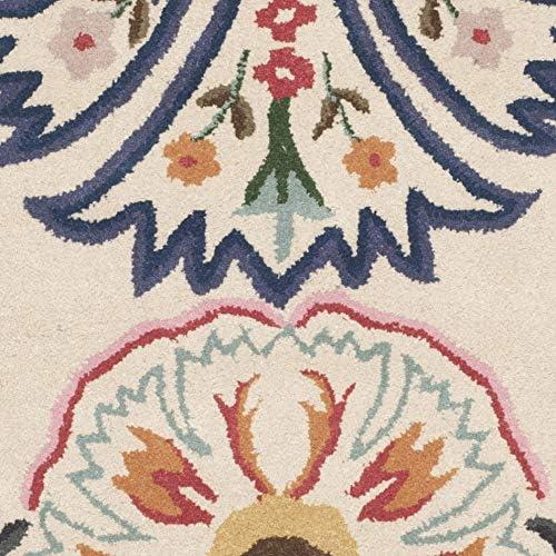 Bella BEL118 Hand Tufted Area Rug - Ivory/Teal - 5'x8' - Safavieh.