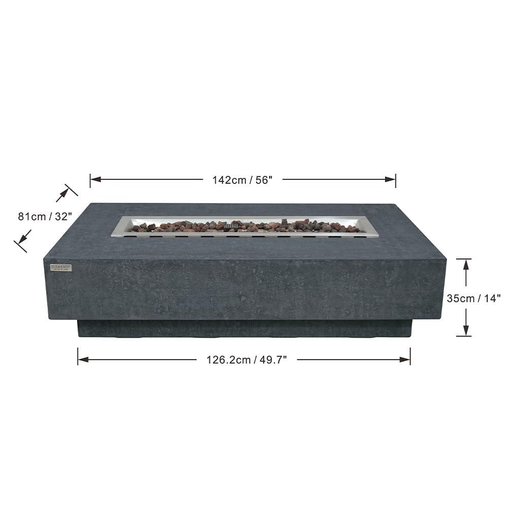 Hampton 60" Concrete Fire Table
