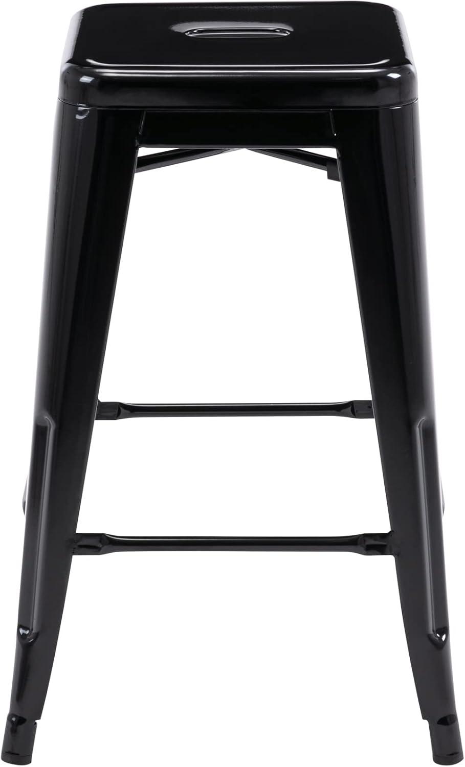 Williston Forge Kohki 24" Counter Stool Metal Bar Stools Counter Height Barstools Backless Indoor/Outdoor Bar Stools Kitchen Counter Stools Chairs(Set of 4)