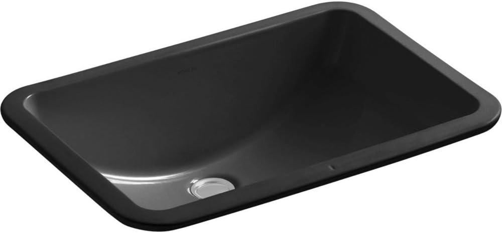 Ladena® Finish Vitreous China Rectangular Undermount Bathroom Sink with Overflow