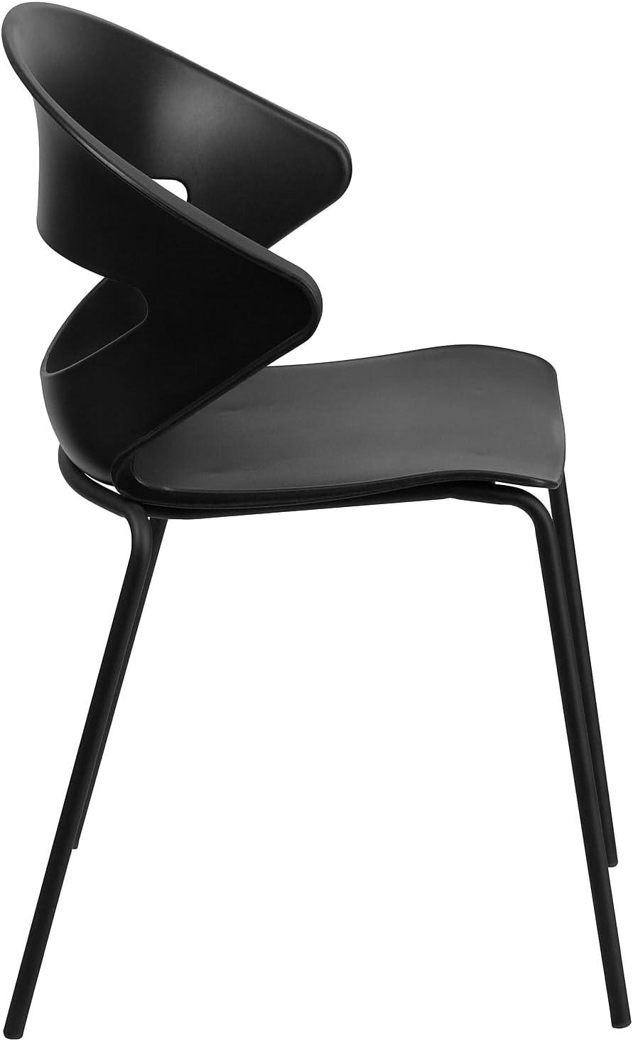 Zoey 440 lb. Capacity Café Style Stack Chair with Flexible Back Design