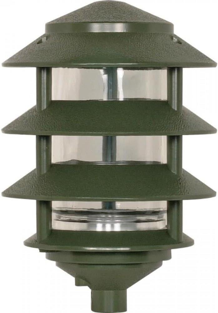 Green Die-Cast Aluminum 3-Tier Pathway Light