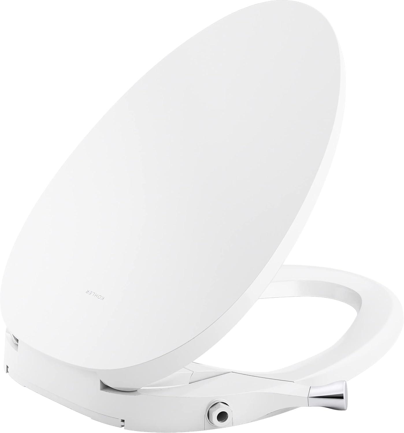 Purewash M300 Elongated Manual Bidet Toilet Seat With Chrome Handle, Non-Electric Bidet