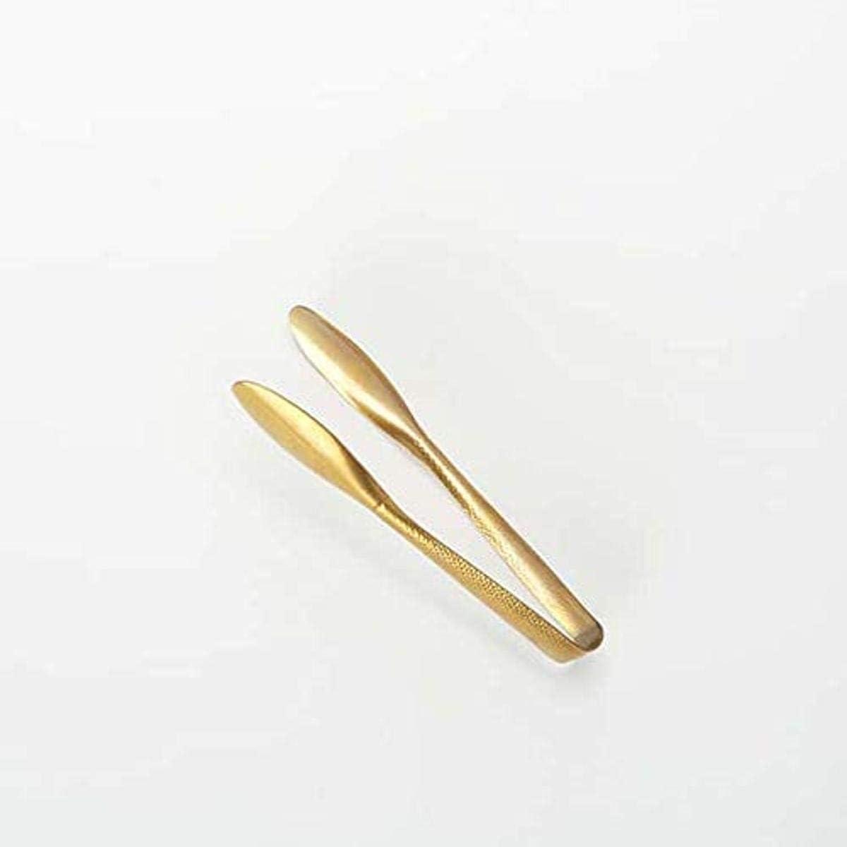 Vintage Gold Hammered Stainless Steel Serving Tongs, 6-inch