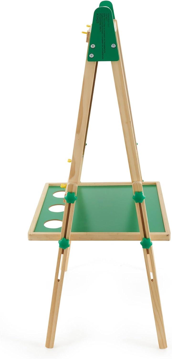 Crayola Kids Dual Sided Wooden Art Easel with Chalk and Dry Erase Markers