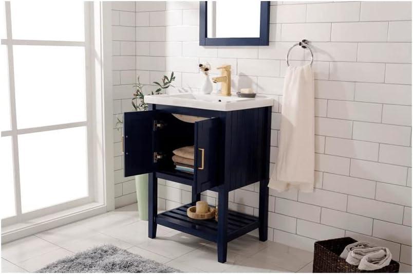 24" Blue Poplar and MDF Freestanding Sink Vanity