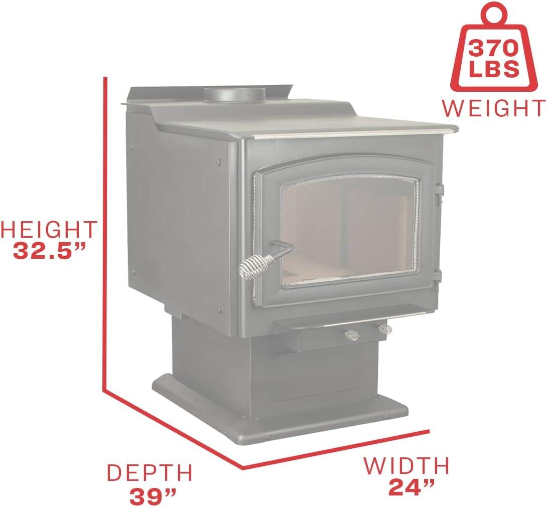 Ashley Hearth 3200 Square Feet Direct Vent Freestanding Stove with Blower