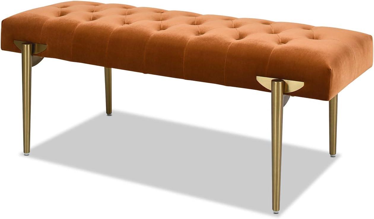 Velvet Upholstered Bench