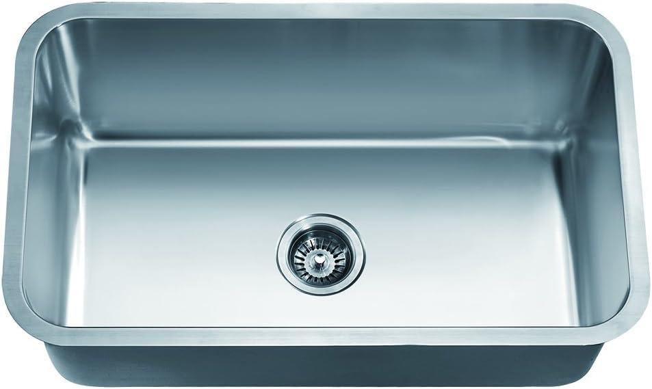 30.38" L x 18.5" W Undermount Rectangular Single Bowl Stainless Steel Kitchen Sink