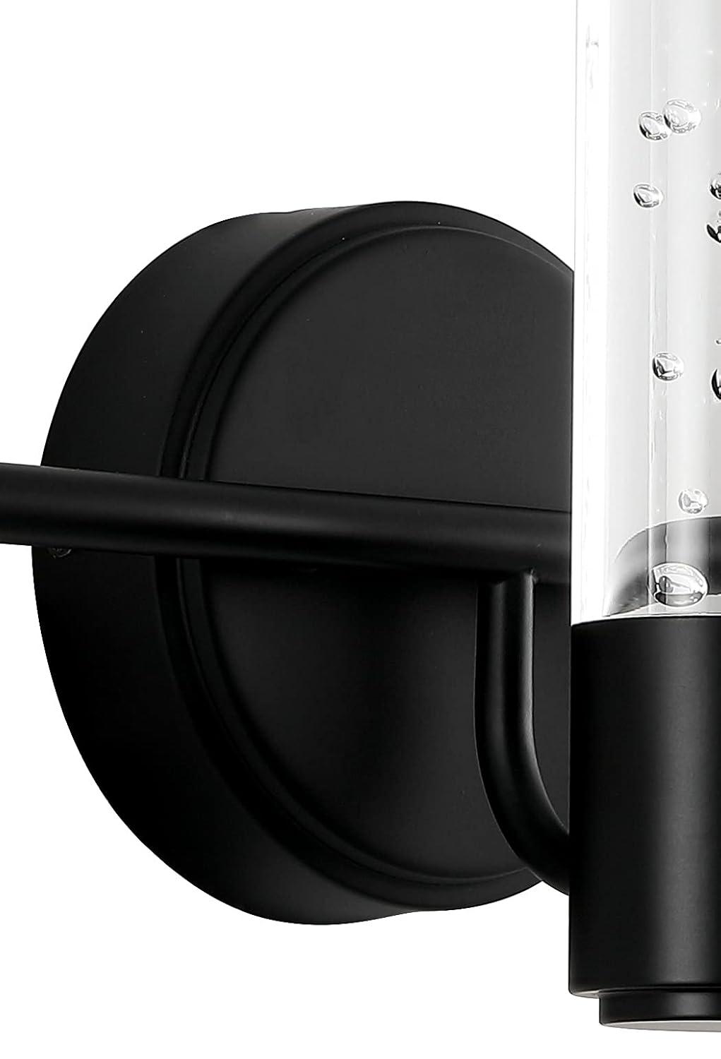 JONATHAN Y Bolha 18" 3-Light Minimalist Modern Bubble Acrylic/Iron Integrated LED Vanity Light, Black