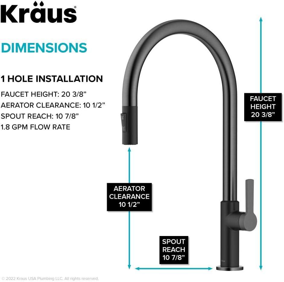 Oletto Pull Down Single Handle Kitchen Faucet