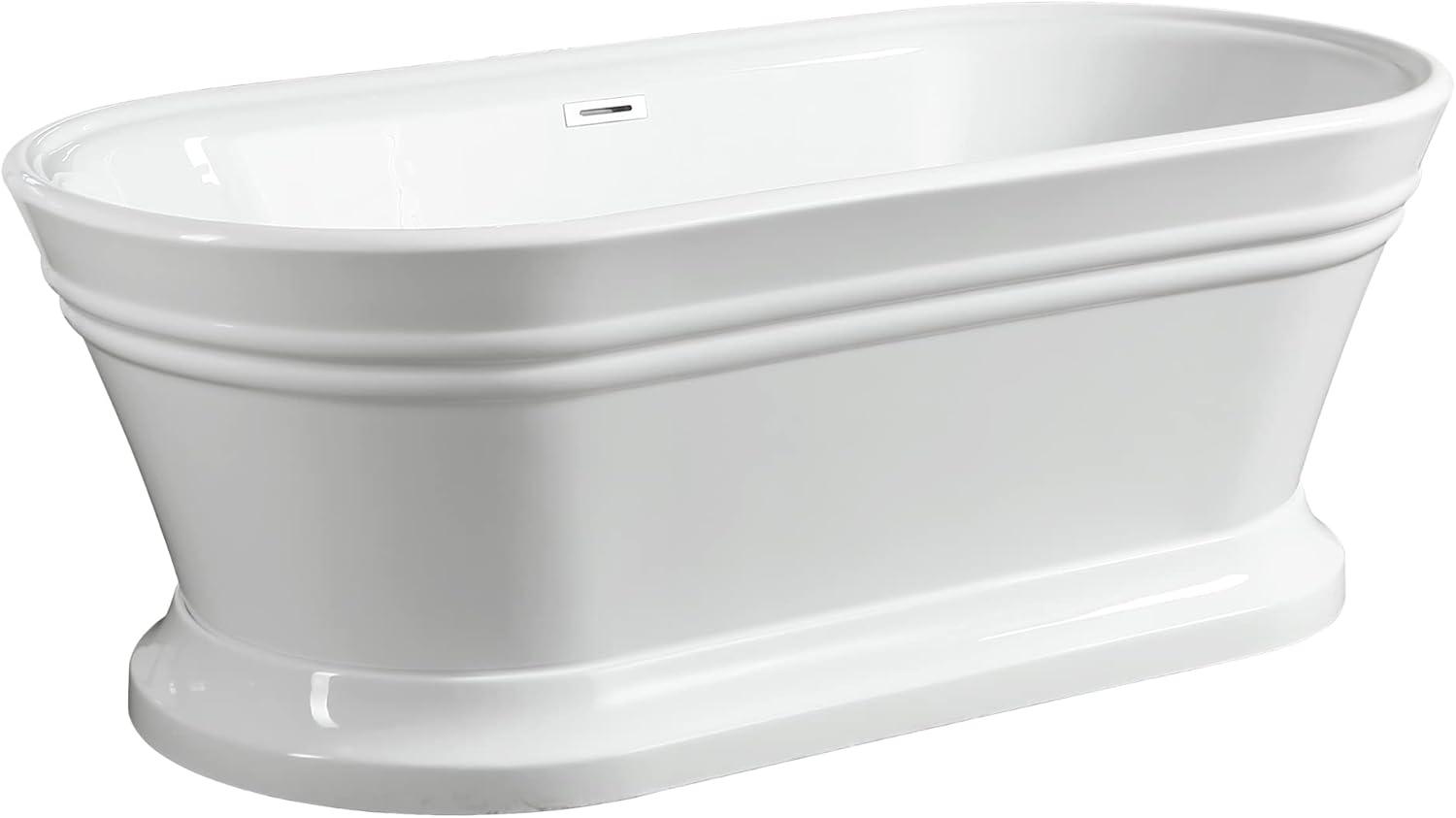Athena 67" x 31" Freestanding Soaking Acrylic Bathtub